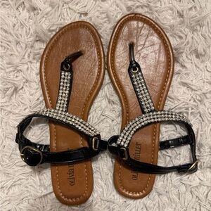 Olivia Miller Black/Brown Sandals